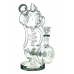 Lookah Glass - 11.5" Multi Spike Spiral Inline Perc Recycler Water Pipe - [WPC762]
