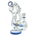 Lookah Glass - 11.5" Multi Spike Spiral Inline Perc Recycler Water Pipe - [WPC762]