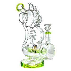 Lookah Glass - 11.5" Multi Spike Spiral Inline Perc Recycler Water Pipe - [WPC762]