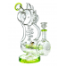 Lookah Glass - 11.5" Multi Spike Spiral Inline Perc Recycler Water Pipe - [WPC762]