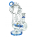 Lookah Glass - 11.5" Multi Spike Spiral Inline Perc Recycler Water Pipe - [WPC762]