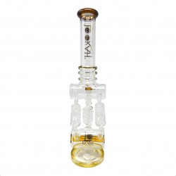 16.5" Lookah Spiral Double Barrel Chamber Inline With Multi Honeycomb Perc Water Pipe - [WPC772]