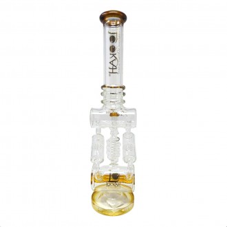 16.5" Lookah Spiral Double Barrel Chamber Inline With Multi Honeycomb Perc Water Pipe - [WPC772]