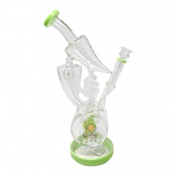 13.5" Lookah Spiral With 2 Drum Perc Recycler Water Pipe - [WPC774]