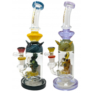 12" TATAOO Glass Alien Perc Glass Perc Water Pipe [C45]