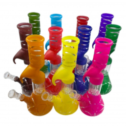 10" Frosted Color Zong Perc Water Pipe - [PCL285] 