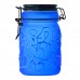 Frosted Airtight Stash Jar with Secure Clamp Lid - Glow in the Dark - Stylish Storage Solution