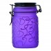 Frosted Airtight Stash Jar with Secure Clamp Lid - Glow in the Dark - Stylish Storage Solution