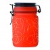 Frosted Airtight Stash Jar with Secure Clamp Lid - Glow in the Dark - Stylish Storage Solution