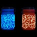 Frosted Airtight Stash Jar with Secure Clamp Lid - Glow in the Dark - Stylish Storage Solution
