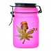 Frosted Airtight Stash Jar with Secure Clamp Lid - Premium Storage Jar with Secure Seal
