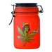 Frosted Airtight Stash Jar with Secure Clamp Lid - Premium Storage Jar with Secure Seal