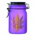 Frosted Airtight Stash Jar with Secure Clamp Lid - Premium Storage Jar with Secure Seal