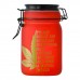 Frosted Airtight Stash Jar with Secure Clamp Lid - Design 3 - Elegant and Secure Herb Storage