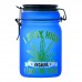 Frosted Airtight Stash Jar with Secure Clamp Lid - Design 3 - Elegant and Secure Herb Storage