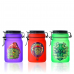 Frosted Airtight Stash Jar with Secure Clamp Lid - Design 4 - Stylish and Secure Storage Jar