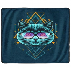 Fleece Throw Winter Blanket 60 x 50" inches - Tech Cat Design