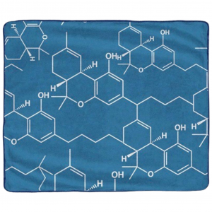 Fleece Throw Winter Blanket 60 x 50" inches - Molecular Structure Design