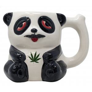 High Point Ceramic Stoned Panda Mug Hand Pipe - [MYX16-21]