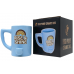 High Point Ceramic Light Blue Rise & Shine Mug Hand Pipe - [PM009]