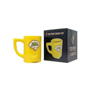 High Point Ceramic Yellow Good Morning Mug Hand Pipe - [PM002]