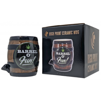 High Point Ceramic Barrel of Fun Mug Hand Pipe - [PM041]