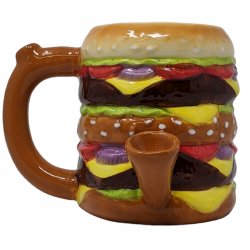 High Point Ceramic Hamburger Mug Hand Pipe - [PM061]