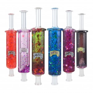 7.5" Liquid Syringe 2 in 1 Bubbler & Nectar Collector - Mix Designs - [SYR-002]