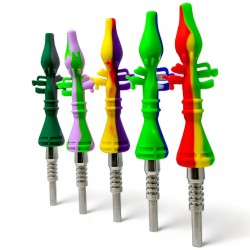 5" Revolver Relaxation Silicone Nectar Collector - Assorted [TX605]