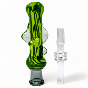 3" ColorBurst Art Nectar Collector W/ Quartz Tip - [D1428]