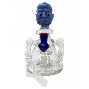 7.5" On Point Glass Mini Ghost with Arms Showerhead Perc Beaker Water Pipe - [ABC74]