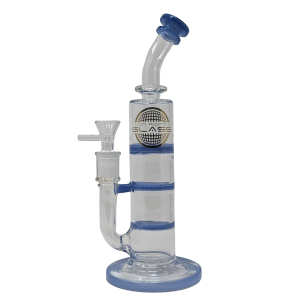10" On Point Glass Triple Disk Perc Water Pipe [JD678] 