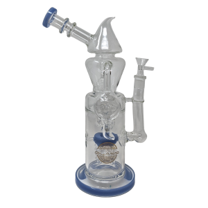 14" On Point Glass Double Disk Recycler Water Pipe [JD927] 