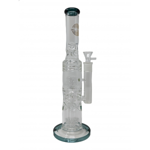 16" On Point Glass Multi Ice Pinch Perc Water Pipe [JD928]