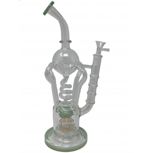 15" On Point Glass 4 Way Recycler Water Pipe [JD816] 