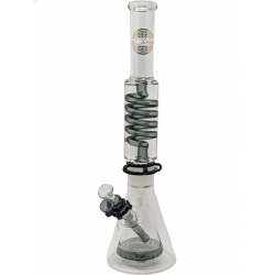 On Point Glass - 16.5" Dettachable Glycerin Coil Double Beaker Water Pipe  [JD951]