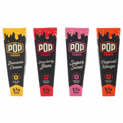 POP CONES Flavored Cones 1 ¼ 6ct - (Pack of 24) [POP1.4] 