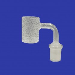 25MM Bucket Eternal Quartz Style 2MM Flat Top Quartz Banger w - 4MM Bottom Plat/Fully Deep Etched Designs -14M