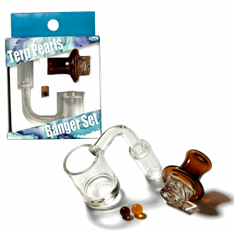 25mm Flat Bottom Quartz Banger Set – 14mm Male 90°
