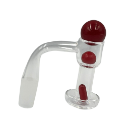 Terp Slurper Quartz Banger Nail & Ruby Ball Carb Cap With 25mm/12mm/Terp Ball With Ruby Capsule Set -10mm Male/90 Angle [QN63] 