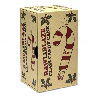 RAW® Rawliblaze Glass Candy Cane Cone Holder – Holiday Edition