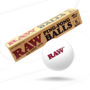 RAW ping pong balls 5 count display