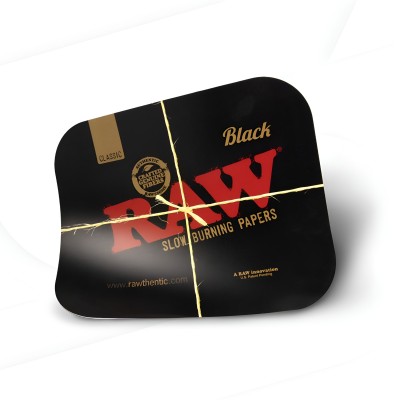 RAW® Black Magnetic Rolling Tray Cover - Large