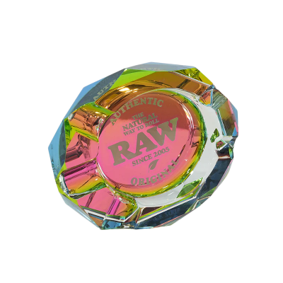 RAW® Prism Phat Ashtray – Rainbow & Darkside