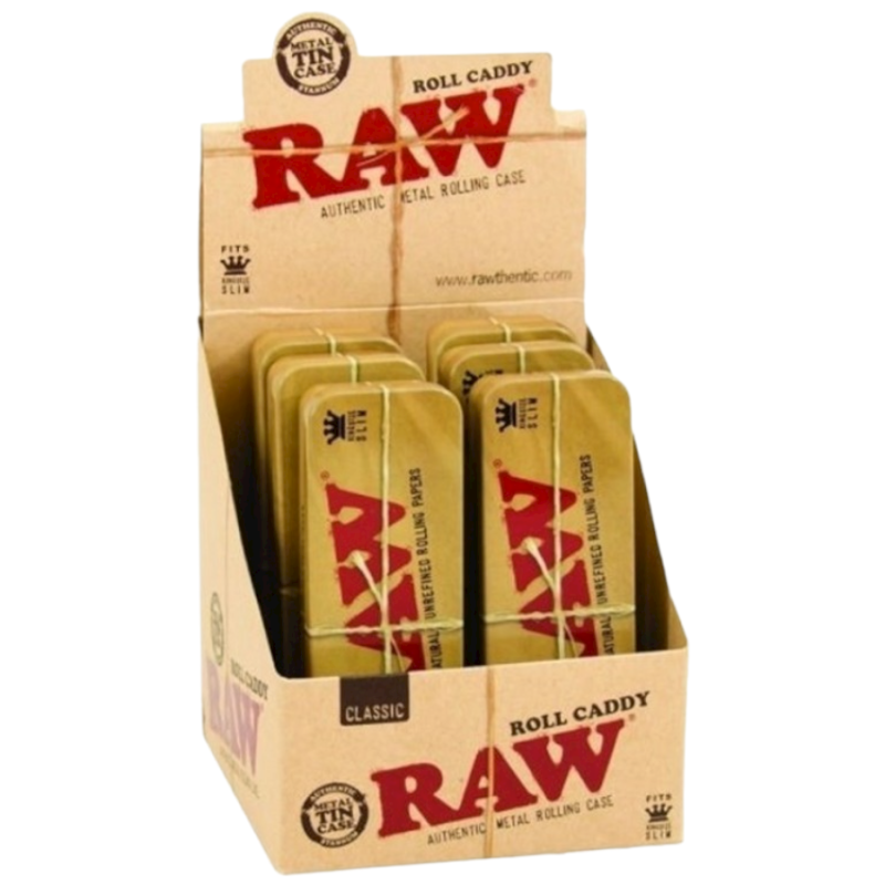 RAW - Raw Paper Tin For Pre-Rolled Cones King Size - (Display Of 6)