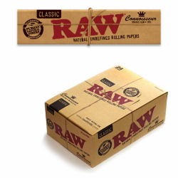 RAW Classic Connoisseur King Size Rolling Papers With Tips - 24ct box