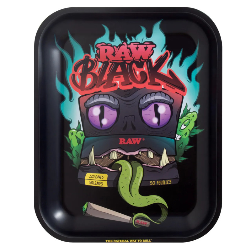 RAW&reg; &ndash; Black Monster Rolling Tray &ndash; Large