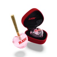 RAW - Pink Glass Heart Cone Holder - Single
