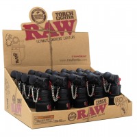 RAW - Black Torch Lighter - Display of 20