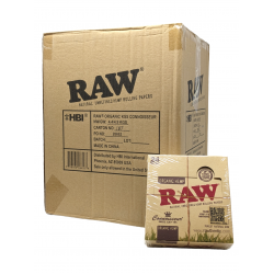 RAW Organic Hemp Connoisseur Rolling Papers King Size W/ Tips 32/24pk [MASTER CASE OF 20]